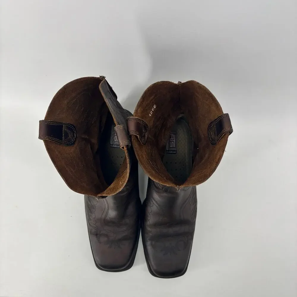 Ariat Size 12 Extra Wide Brown Leather Western Boot Cowboy Style 10010944